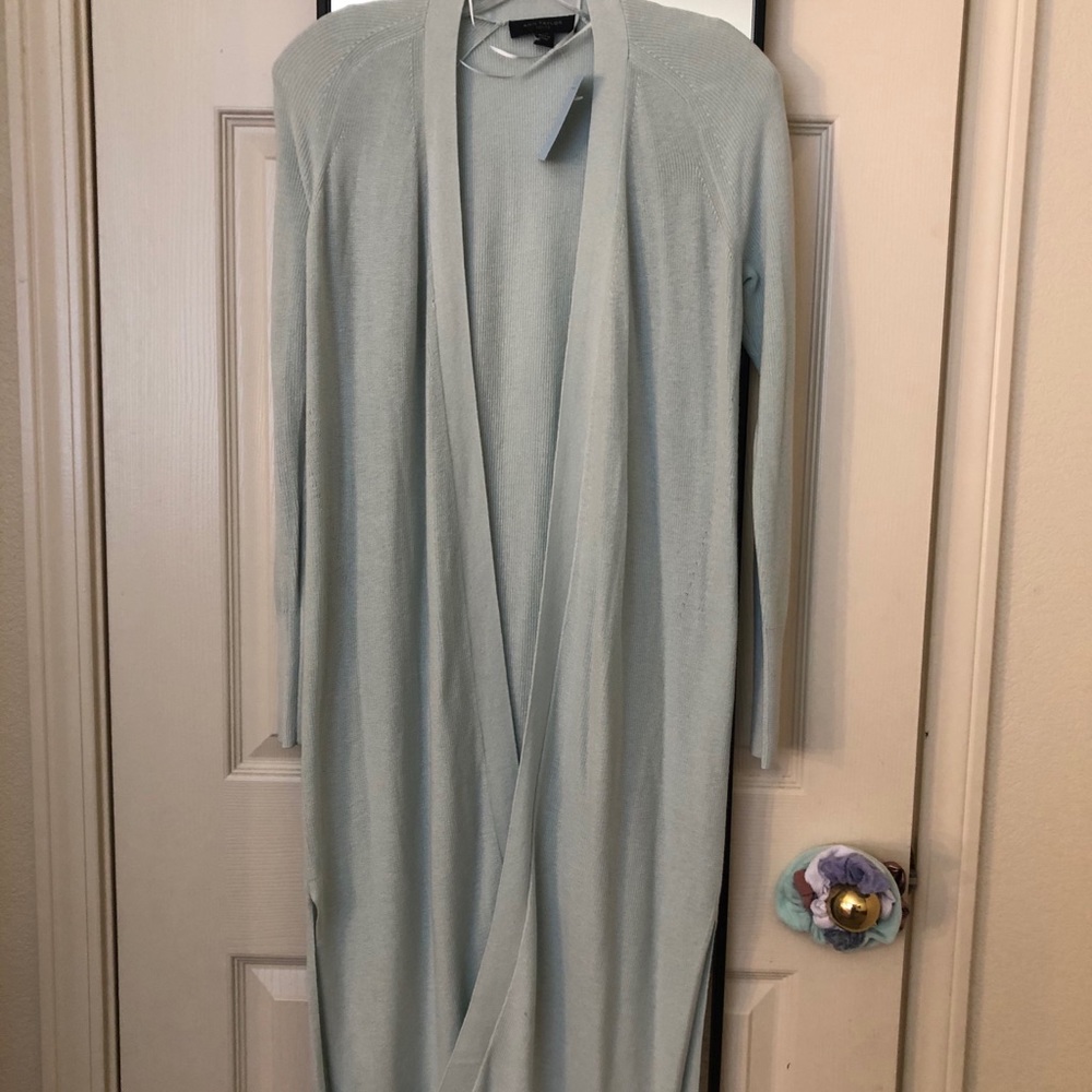 Ann Taylor Petite XXS long open cardigan/duster